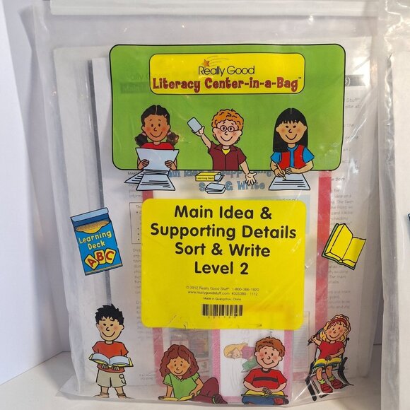 Level 2 Literacy Center In A Bag Lot Grade 3-5 Text Features & Main Idea Details - Picture 7 of 8